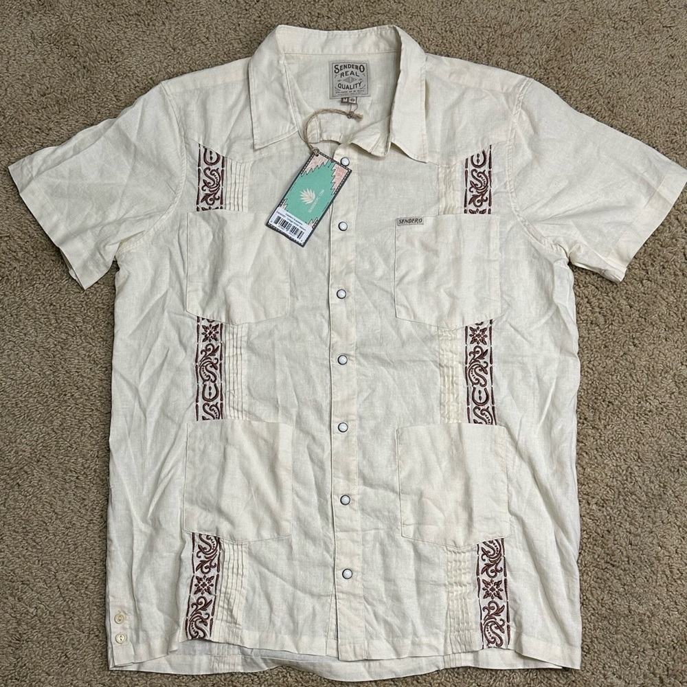 CABALLERO GUAYABERA Pearl Snap Short Sleeve Mens shirt from Sendero Provisions